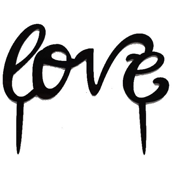 Cake Topper - love - Black
